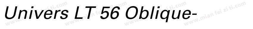 Univers LT 56 Oblique字体转换